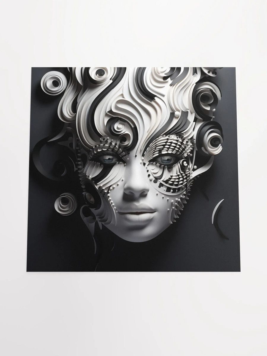 Female Black & White Mask Poster product image (11)