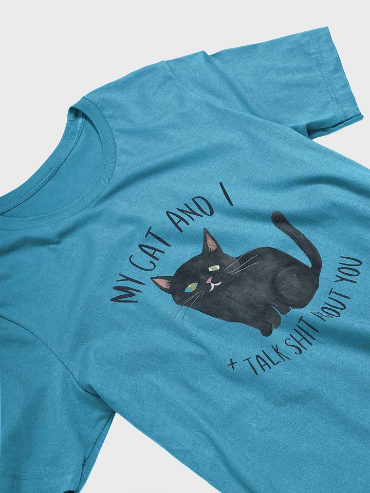My Cat and I Talk Shit About You Funny Black Cat T-Shirt product image (2)