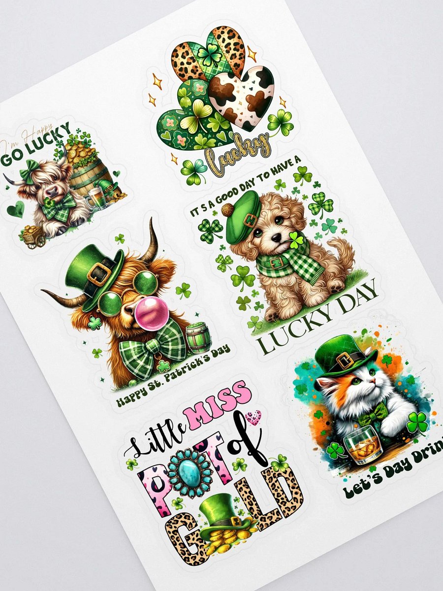 Lucky Paws St. Patrick's Day Sticker Sheet product image (1)