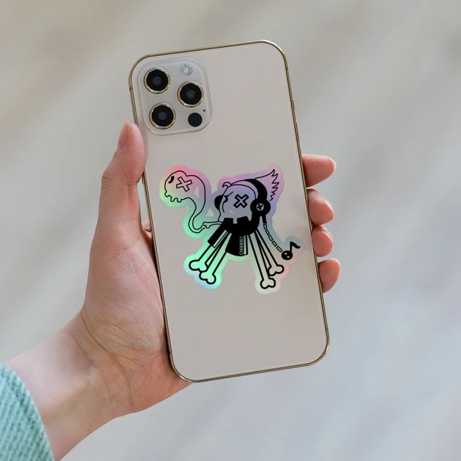 Chaabbz Skull Logo Holographic Sticker product image (6)