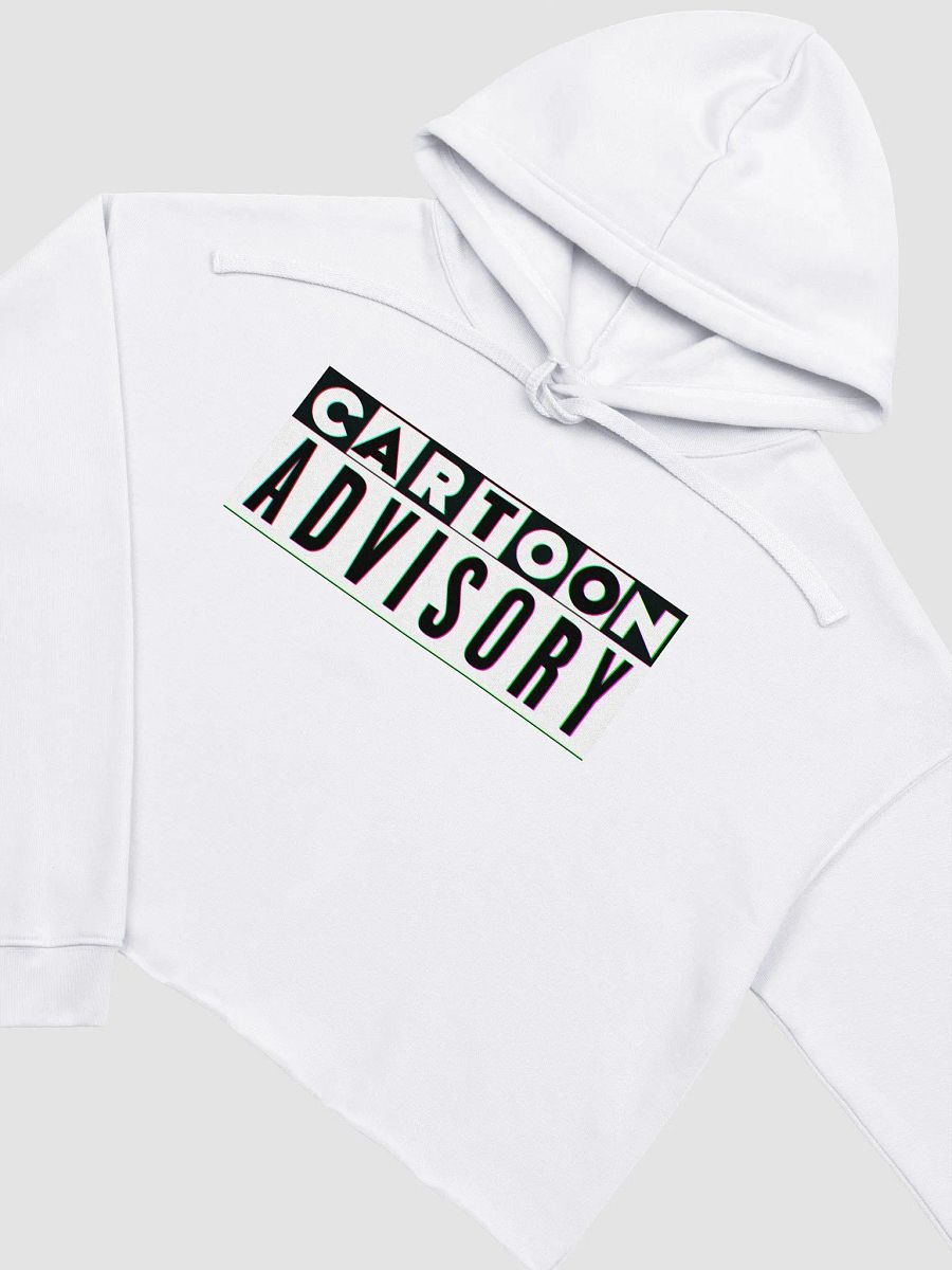 Cartoon Advisory Logo Crop Top Hoodie (W) product image (3)