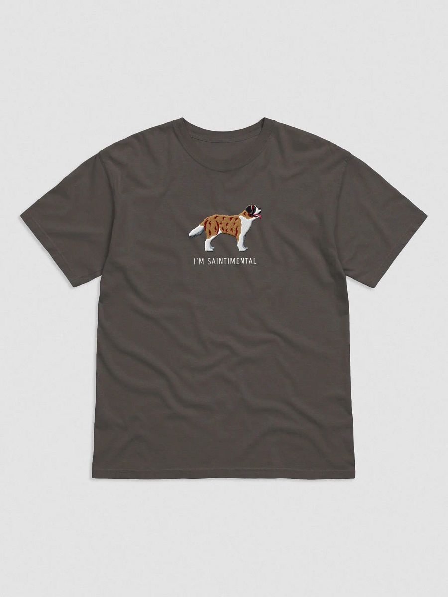 I'm Saintimental T-Shirt(Embroidered) of a Saint Bernard(Brindle) product image (4)