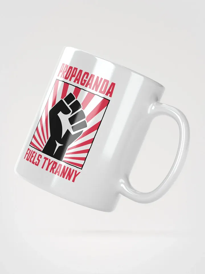 Propaganda Fuels Tyranny – Vintage Activist Coffee Mug product image (2)