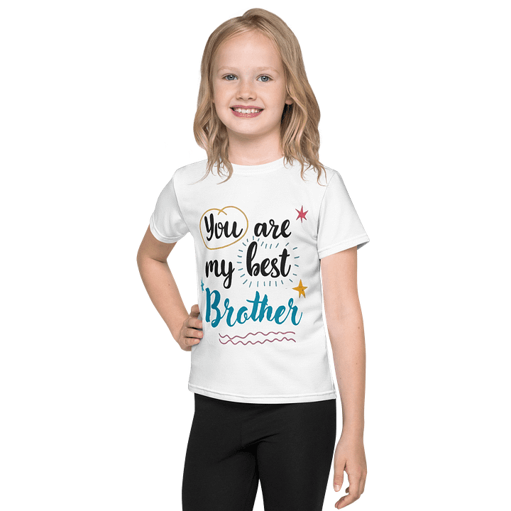 Kids Crew Neck T-Shirt Best Brother Ever Slogan product image (1)