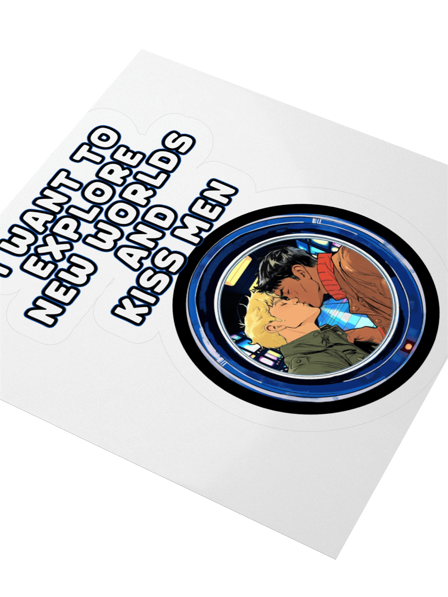 I Want To Explore New Worlds And Kiss Men Kiss Cut Stickers product image (3)