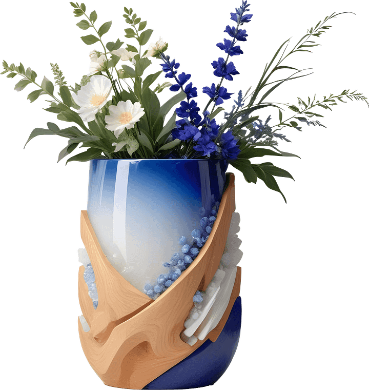 Ocean's Grace – Vase scene creator spa png product image (1)