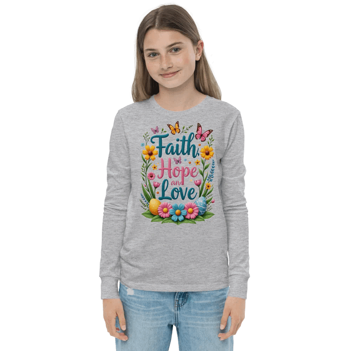 Faith Hope and Love Springtime Youth T-Shirt product image (4)