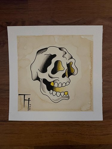 💀 first time painting, a lot of fun and a lot to learn 💀
-
-
-
#paint #painting #handpaintedtattooflash #tattoo #skulltattoo ...