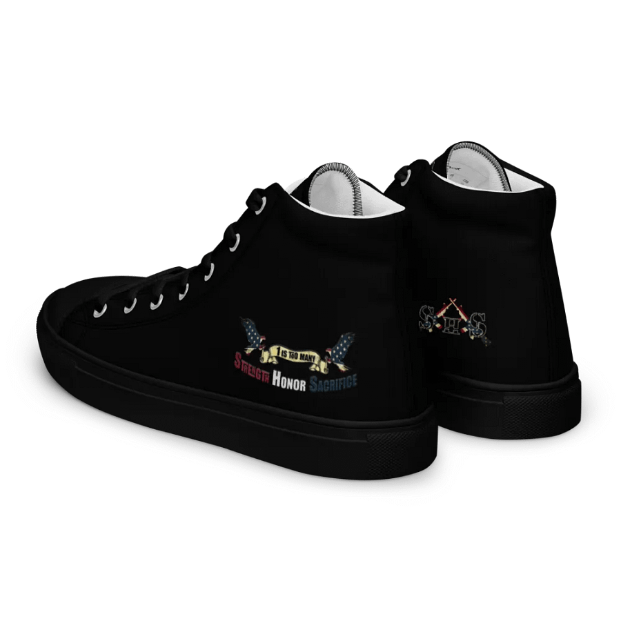 Patriotic Women's High Tops: Strength Honor Sacrifice Edition product image (6)