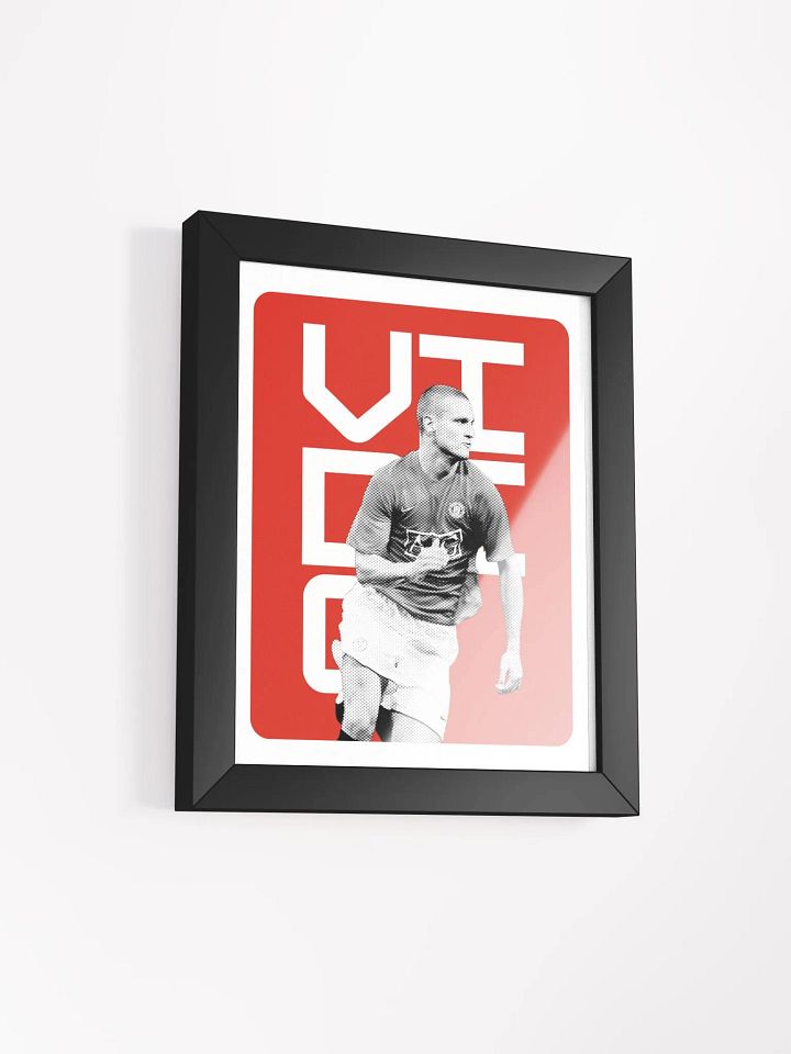 Nemanja Vidić BW Manchester United Name Art Framed Print product image (2)