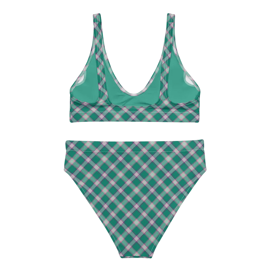 Emerald Green and Purple Plaid Bikini product image (4)