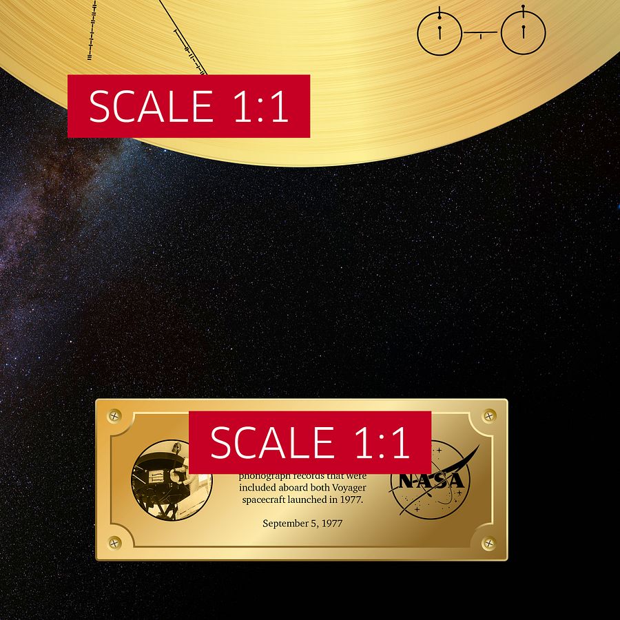 NASA Voyager 1 Golden Record — space poster, science print product image (5)