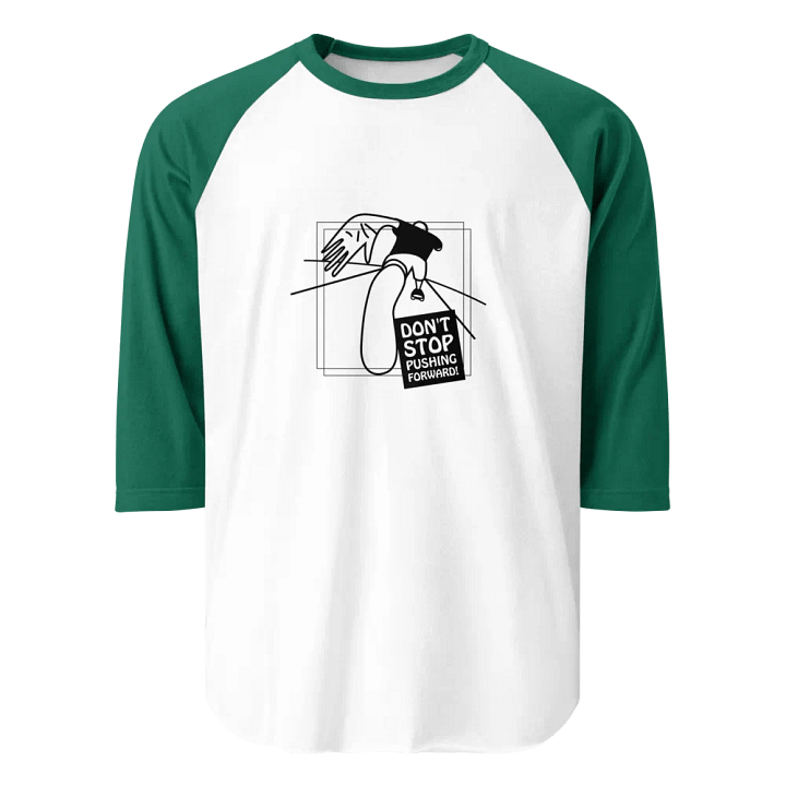 American Style College Raglan Tee - White/Kelly product image (1)