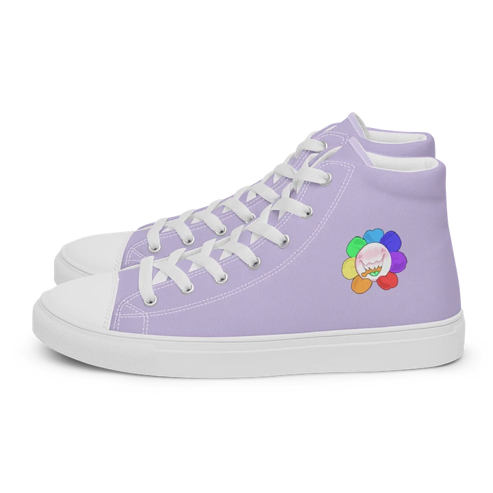 Pastel Purple and White Flower Sneakers product image (2)