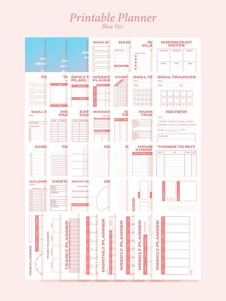 2024 40 Pages Undated Printable Ultimate Planner l Organizers - Instant Download product image (2)