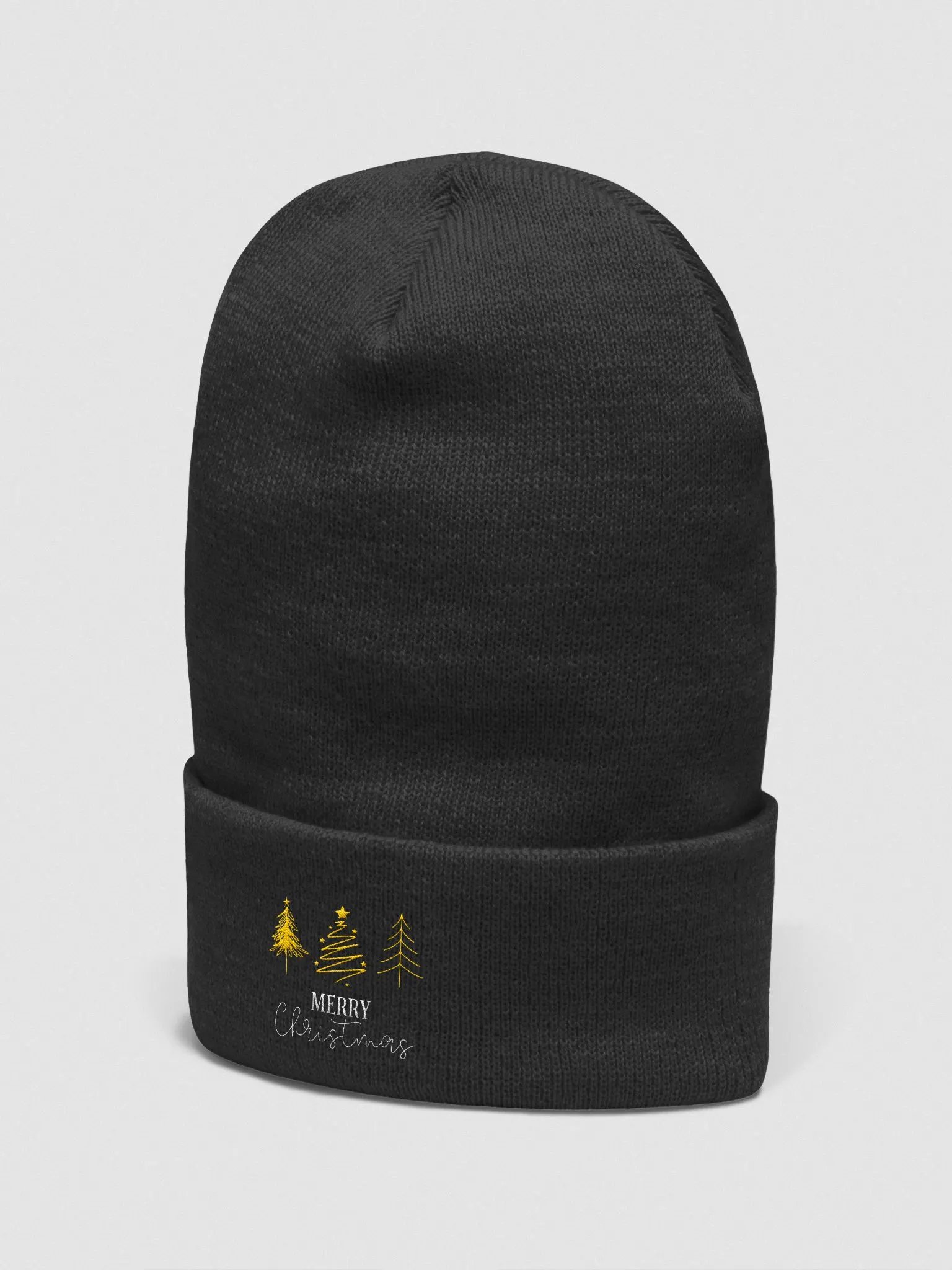 Merry Christmas Tree Cuffed Beanie product image (3)