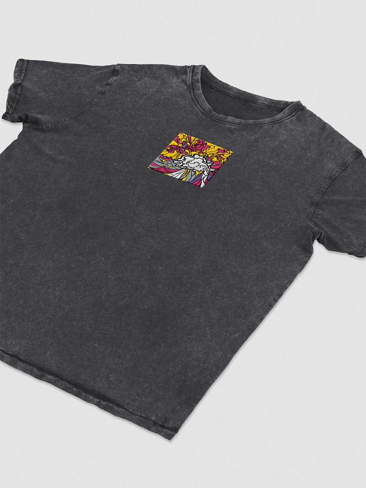 Vibrant Swirls Unisex Denim T-Shirt - Wave at Sunset product image (7)