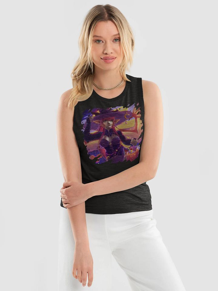 CosmicChroma Vtuber Halloween - Spooky Witch - Colorful Women's Muscle Shirt - Art by CosmicChroma product image (1)