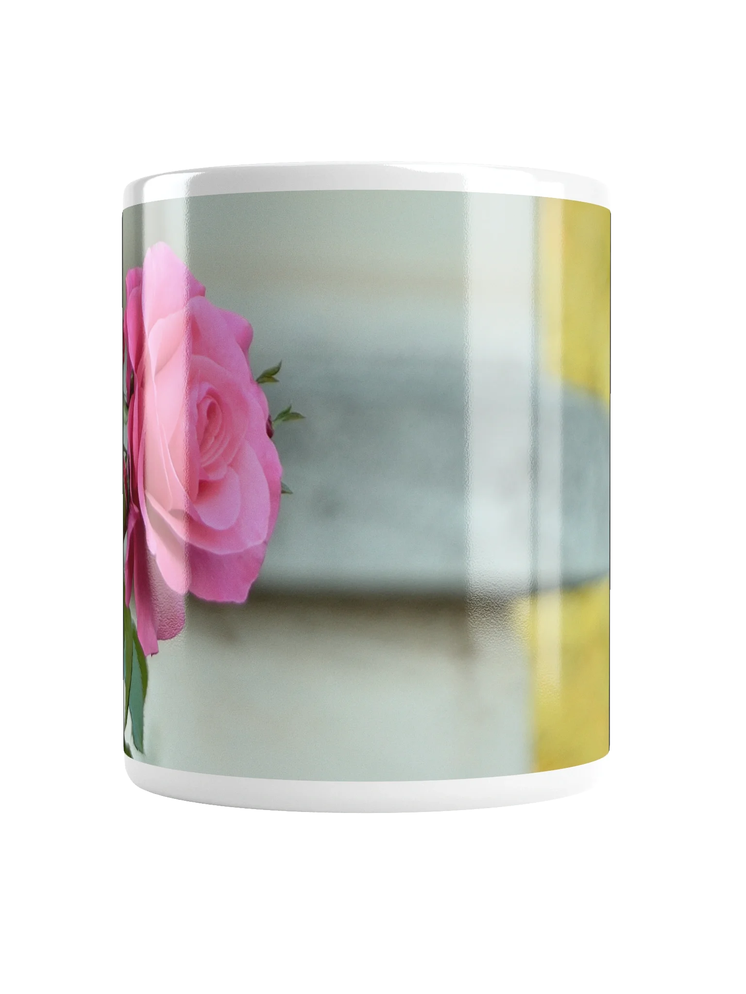 Keramiktasse weiß - Rosen im Schlossgarten product image (6)