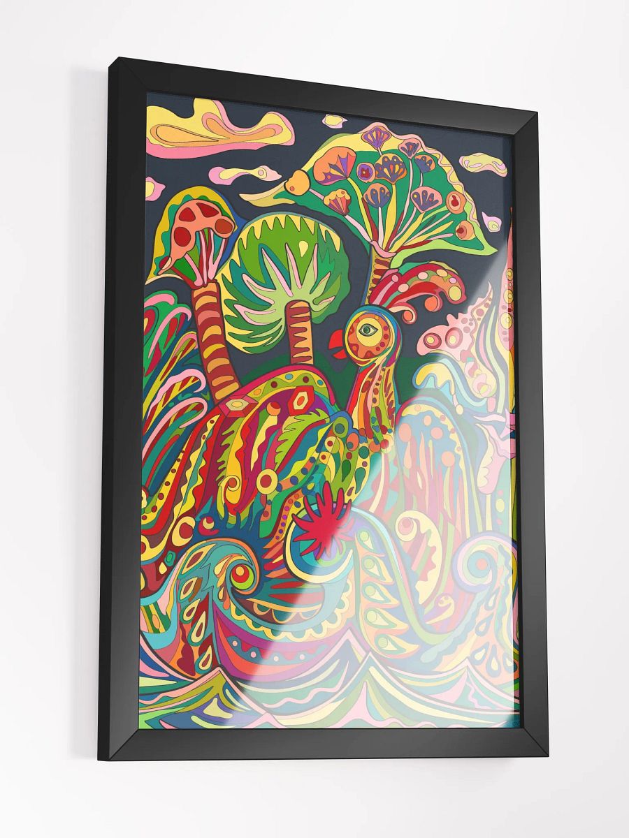 Vibrant Ayous Wood Framed Matte Poster - Loro Park Bird product image (17)