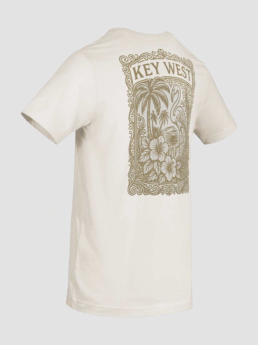 Key West Tropical T-Shirt Ultra Soft Tee with Flamingo and Hibiscus product image (10)