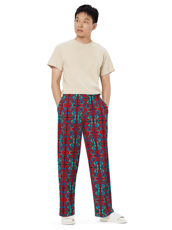 Red Stained Glass - All-Over Print Wide-Leg Pants product image (3)