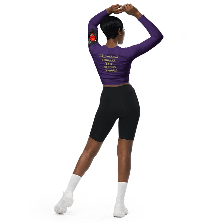 women oni crop top long sleeve (PURPLE) product image (2)