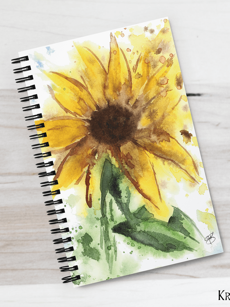 Watercolor Sunflower Print Notebook product image (6)