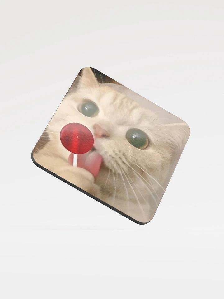 Glossed Cork Coaster: Meme Cats 2 product image (1)