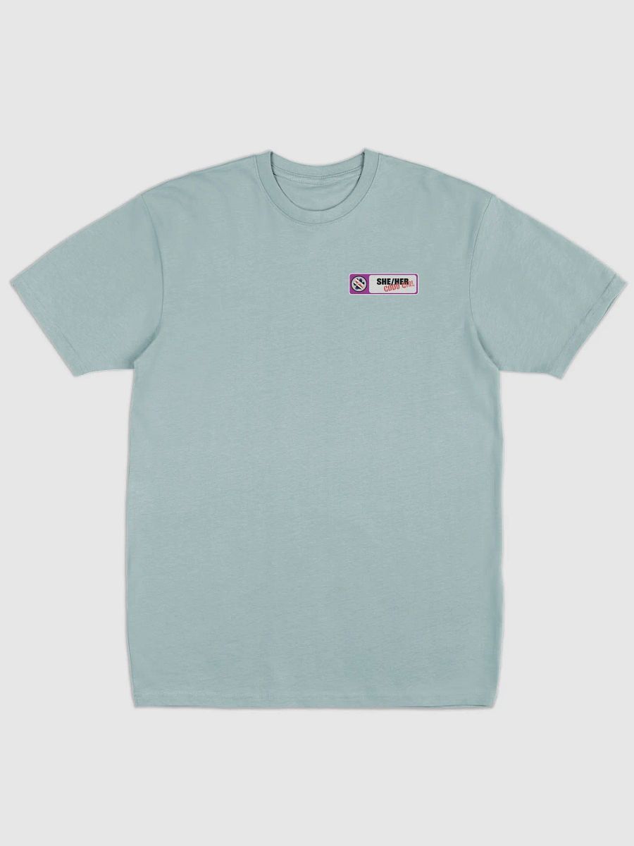 She/Her Good Girl Paw Print Nametag Tee product image (1)
