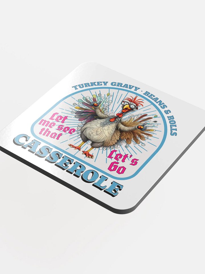 Turkey Gravy Beans And Rolls Casserole Whimsical Coaster product image (1)