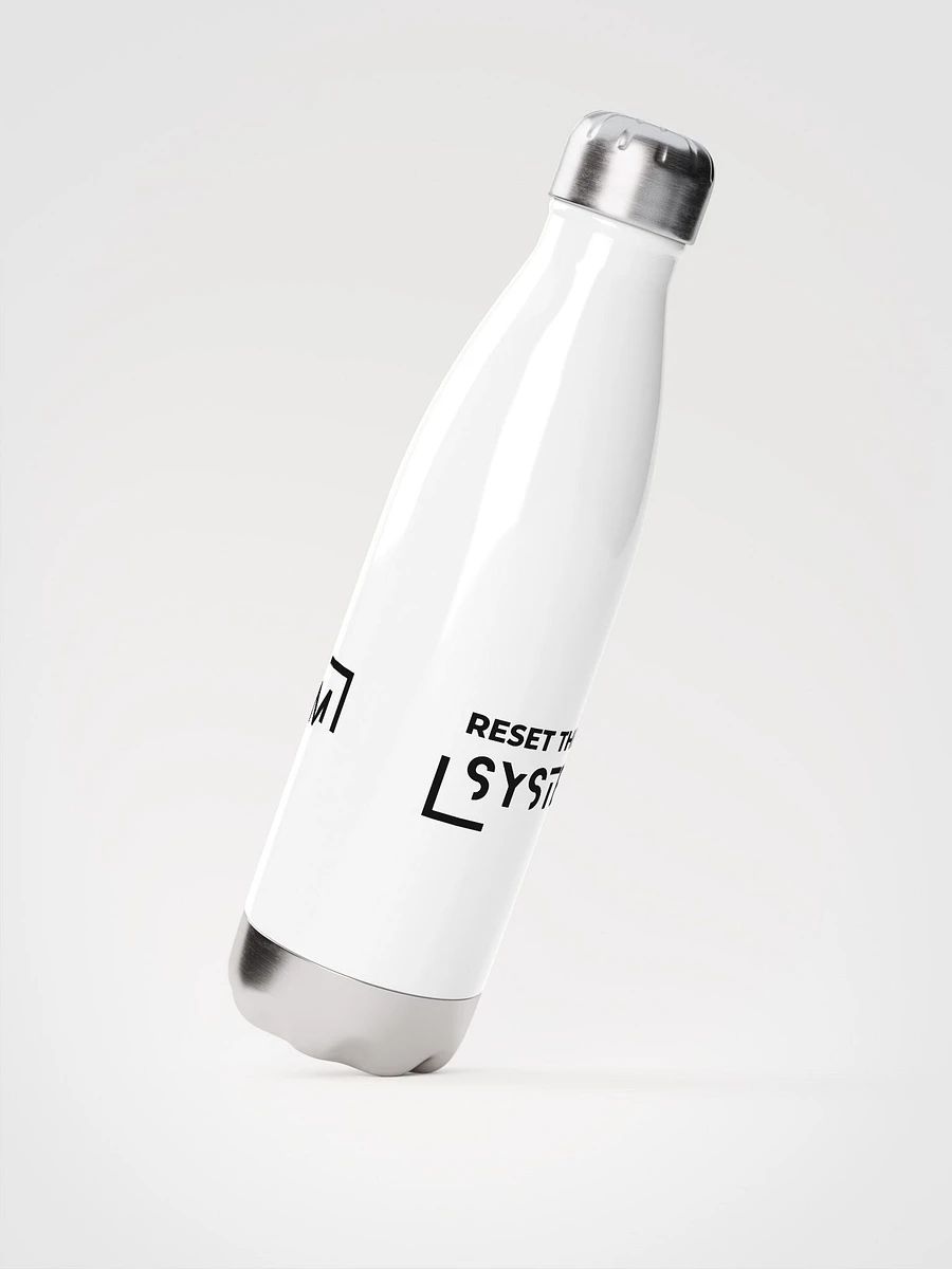White stainless steel water bottle reset the system product image (2)