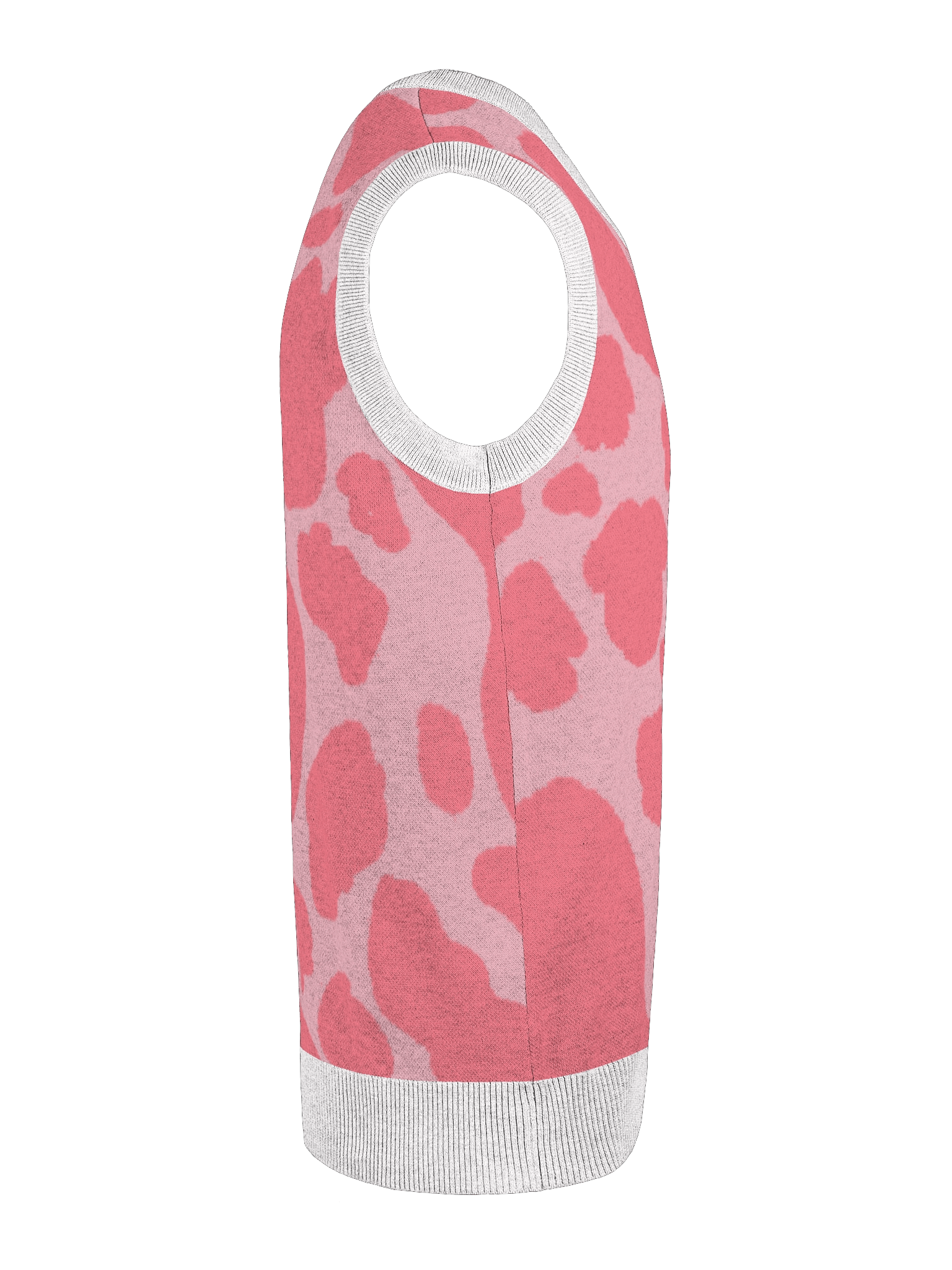 BLVD Cow Print Sweater Vest Pink product image (5)