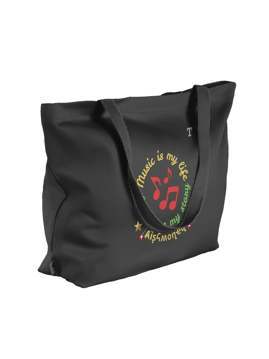 Aishmoney Musical Notes Circle Eco Tote product image (4)