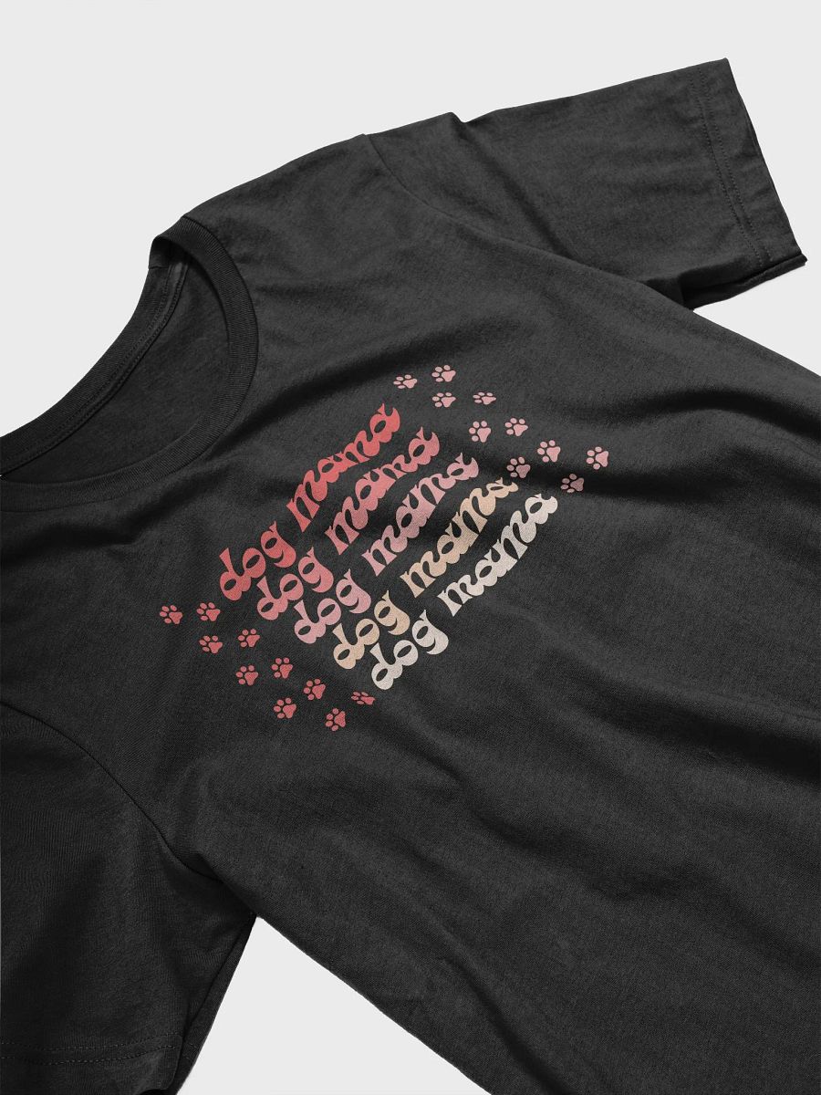 Dog Mama Groovy Pretty Script and Dog Paws T-Shirt product image (4)