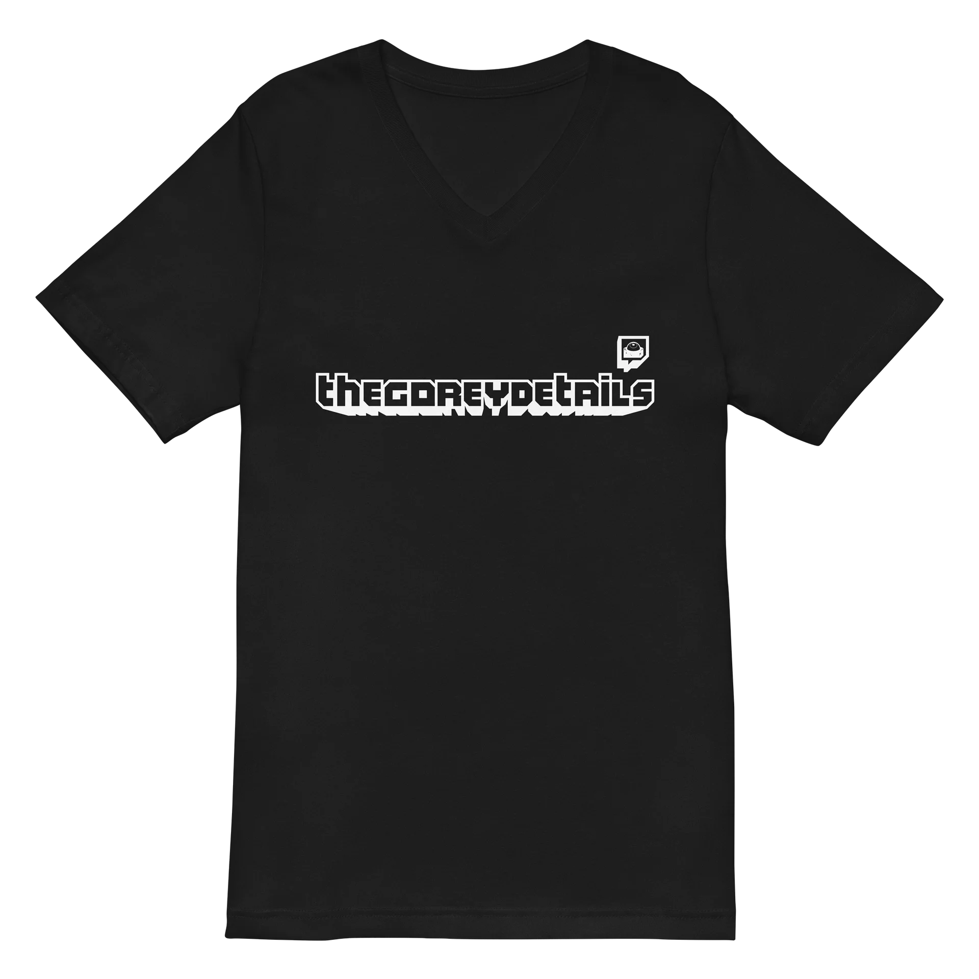 TTV White - Bella+Canvas Short Sleeve V-Neck Jersey T-Shirt product image (2)