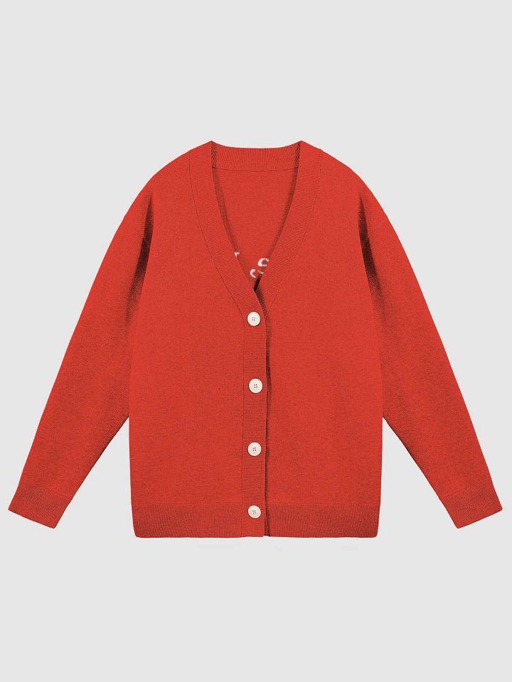 Peace, Love and Paris with Monuments Parisian Chic Knitted Cardigan | Red product image (2)