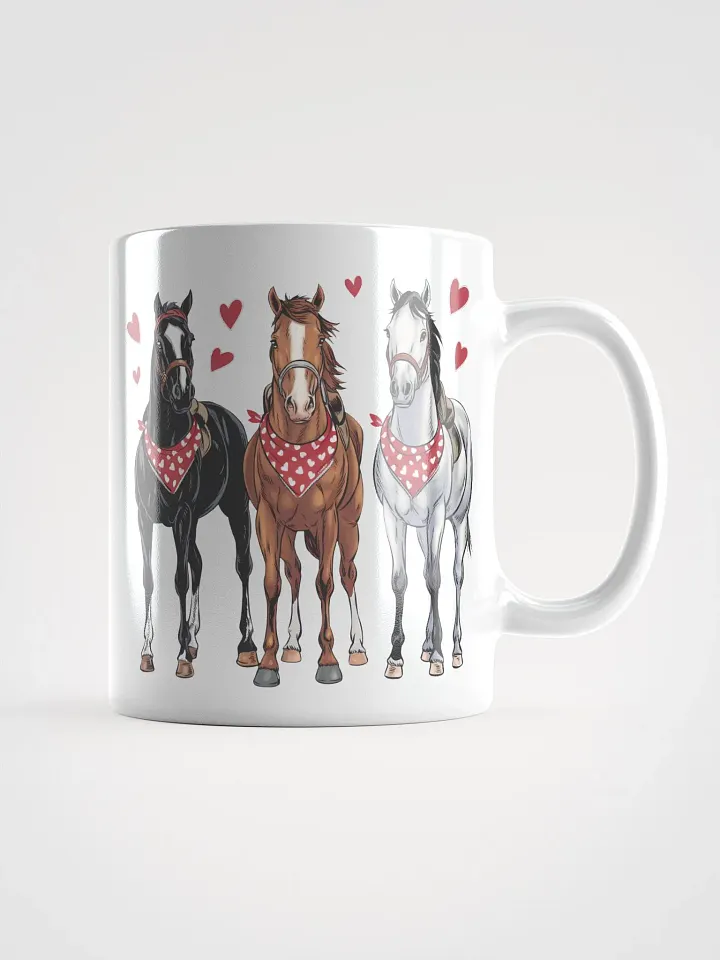 Heartfelt Valentine Horses White Glossy Mug product image (1)