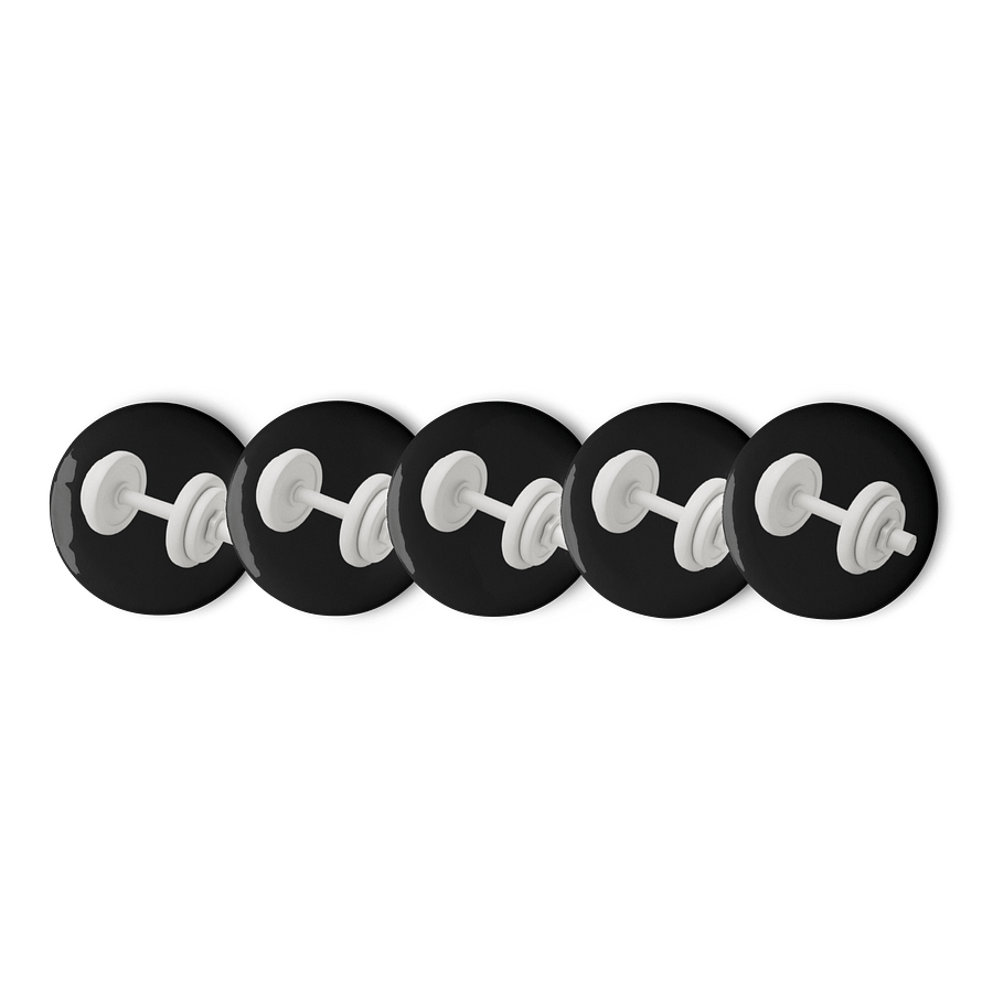 White Dumbbell Buttons Pin Set product image (1)