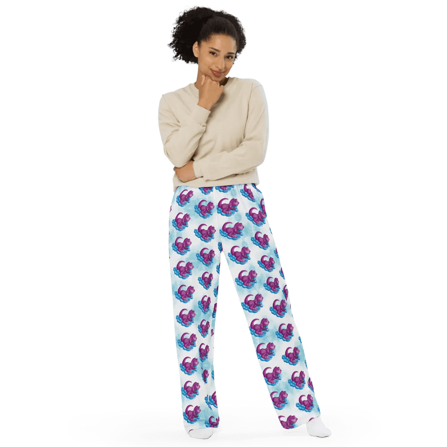 Sleepy Dino Wide-Leg Pants product image (5)