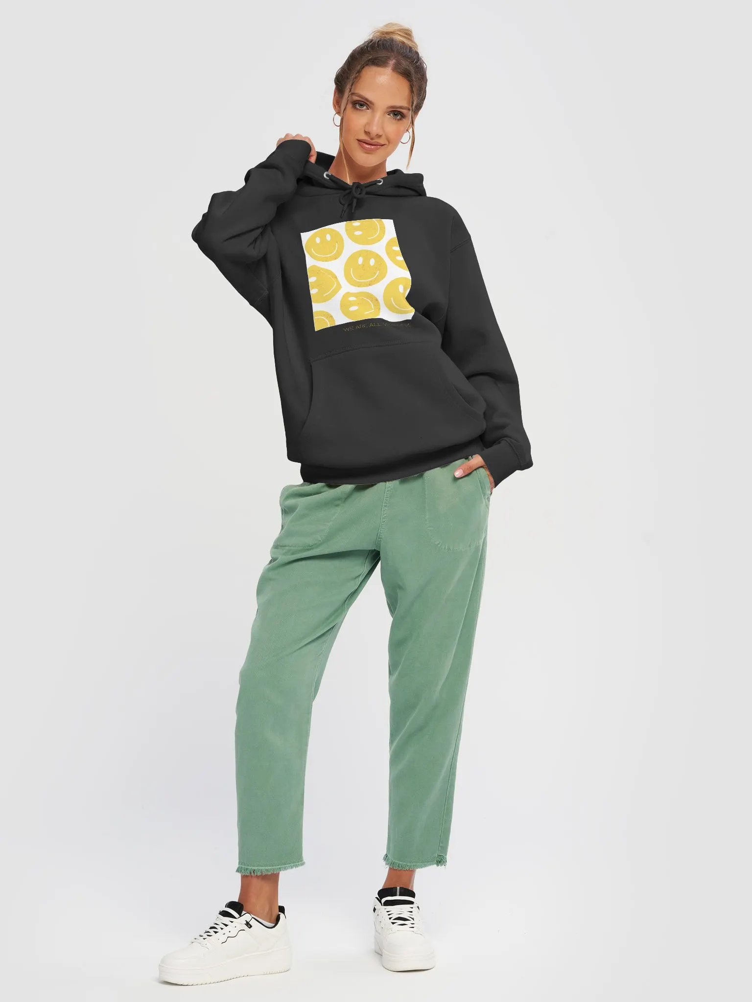 Distressed Smiley Faces Premium Hoodie product image (30)