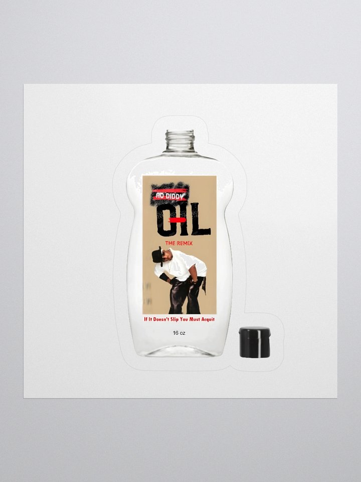 No Diddy Oil Bottle Sticker product image (1)