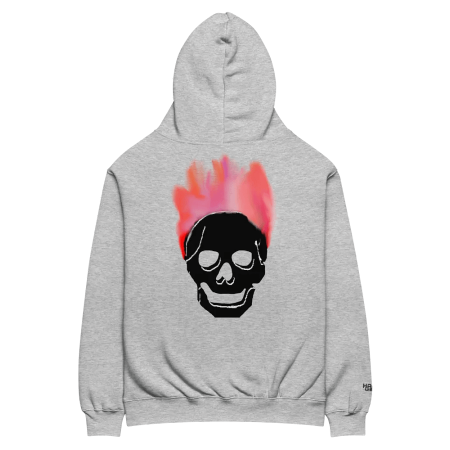 Flaming Skull - Embroidered - Unisex Premium Oversized Hoodie product image (6)