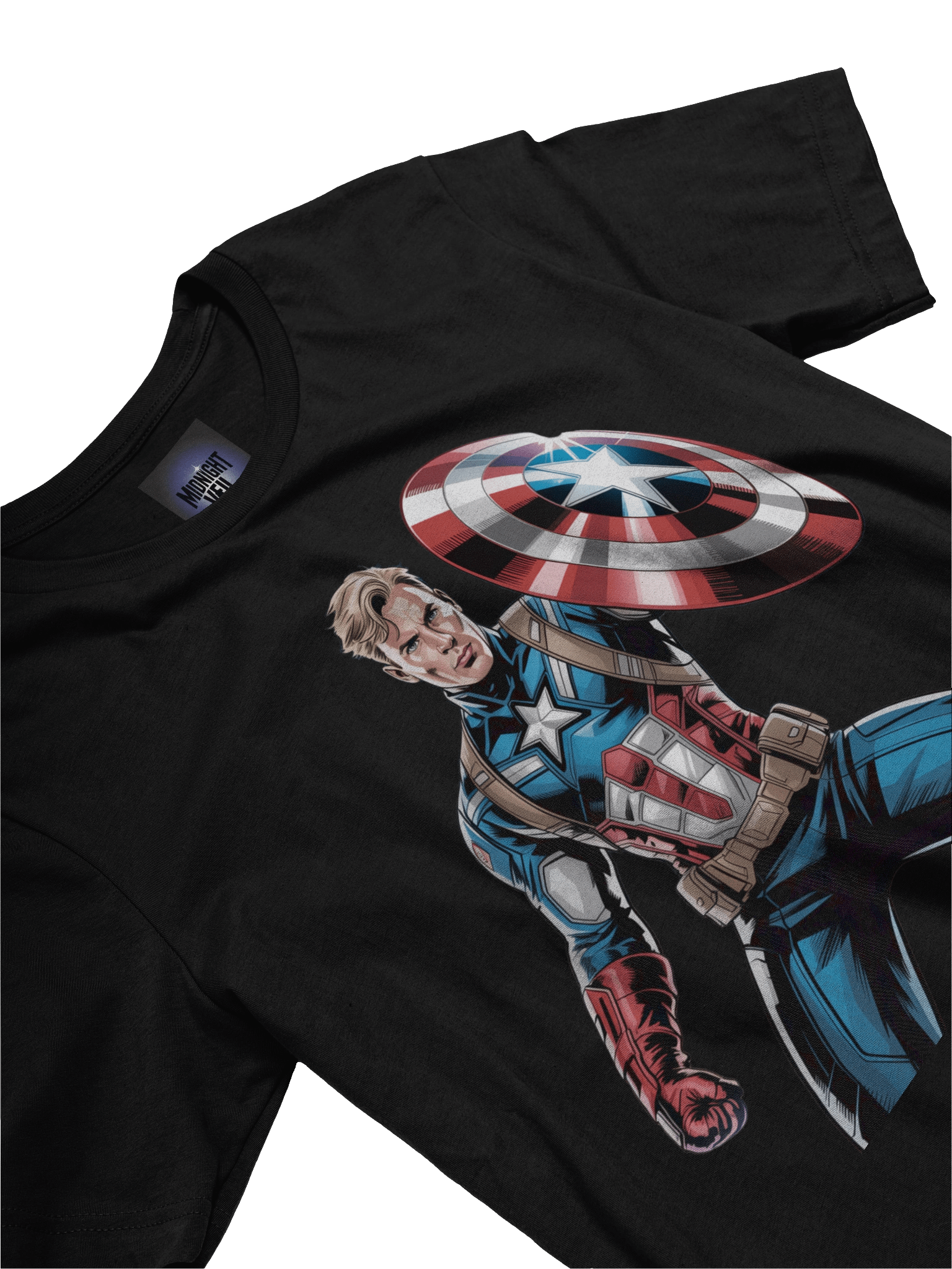 Lunar Lunge: Captain America Shadowed Sentinel T-Shirt product image (5)