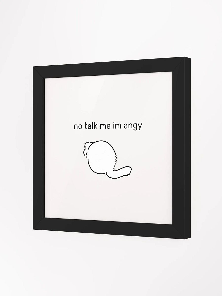 No Talk Manul Angy - Framed Print product image (2)