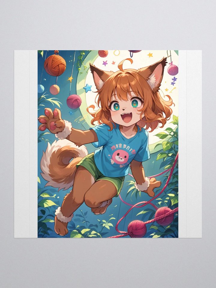 Animated Cat Girl Kiss Cut Stickers product image (3)