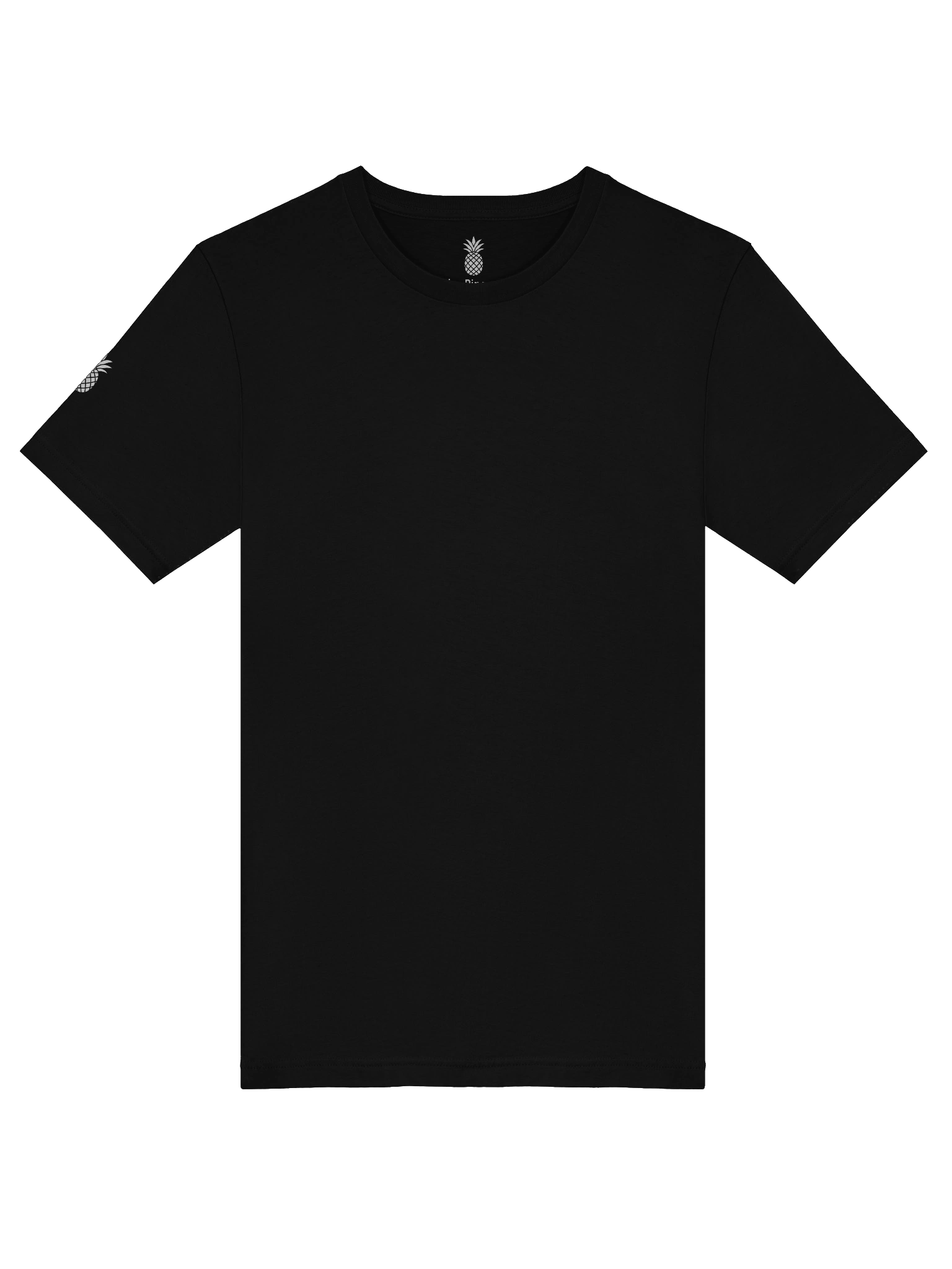 Lucky Pineapple Minimalist Sleeve Solid Color Unisex T-Shirt (Black & Dark Colors) product image (5)