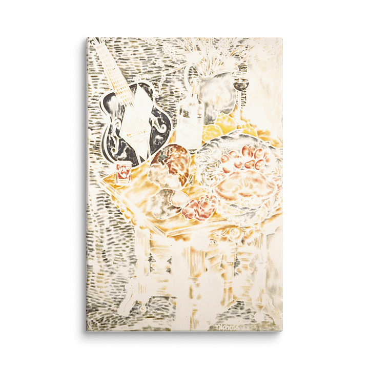 Still Life with Salmon and Crab (1989) on canvas (40" x 60") product image (2)