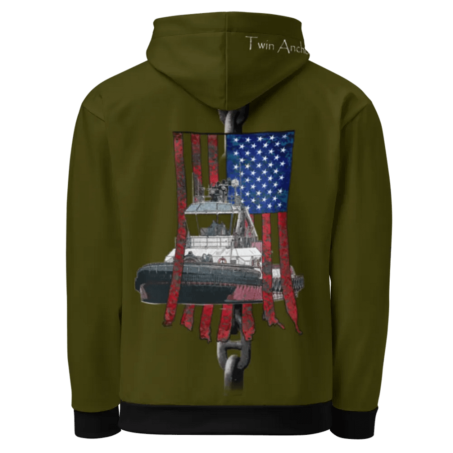 Green Chain Athena Tug & CE Flage Hoodie product image (1)