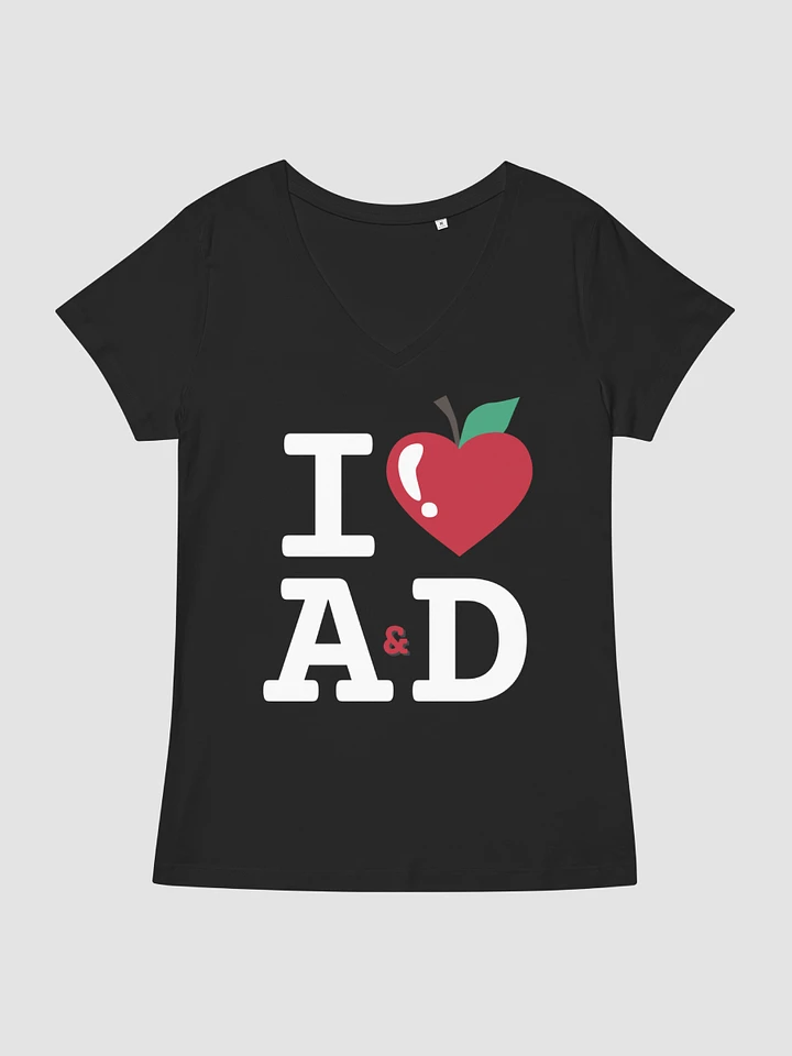 I Heart AD - Women's Fitted V-neck T-Shirt product image (1)